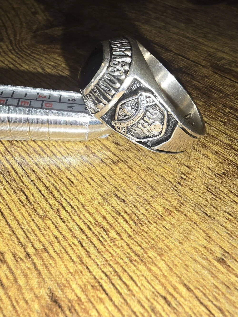 National Bowling Association Silver 800 Series Bowling Award Ring